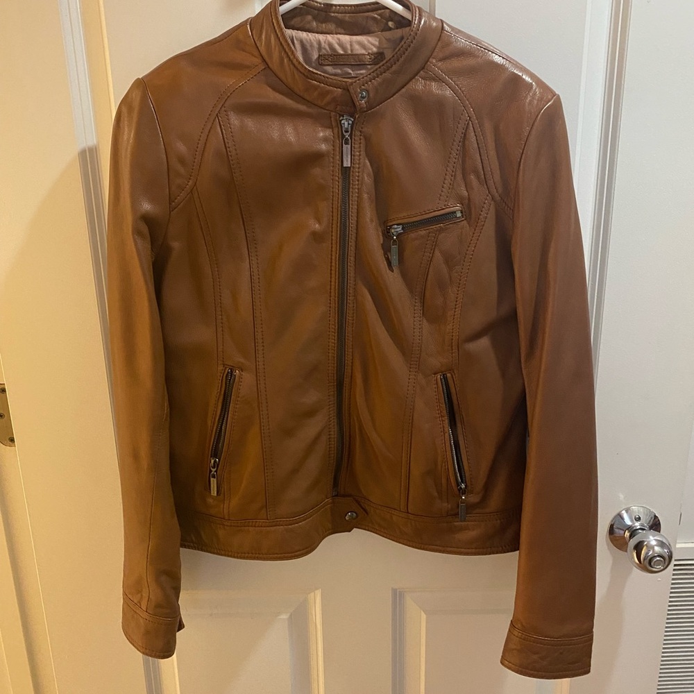 Andrew Marc 100% Genuine Leather Moto-Style Jacket